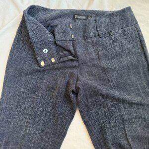 NY&Co 7th Avenue Suiting Collection Petite 4 Navy/White Patterned Dress Pants